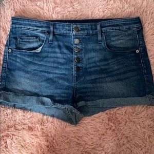 High waisted jean shorts